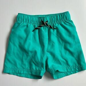 OLD NAVY green swim trunks 18-24M